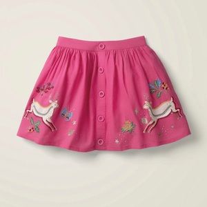 Mini Boden NWT Embroidered Appliqué Skirt